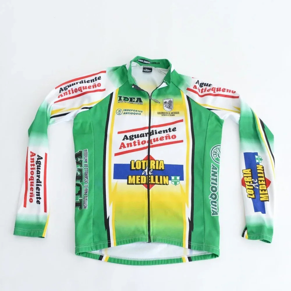 Suarez Biking Long Sleeve W/  Bottle Compartments Compression Zip Up Shirt M
